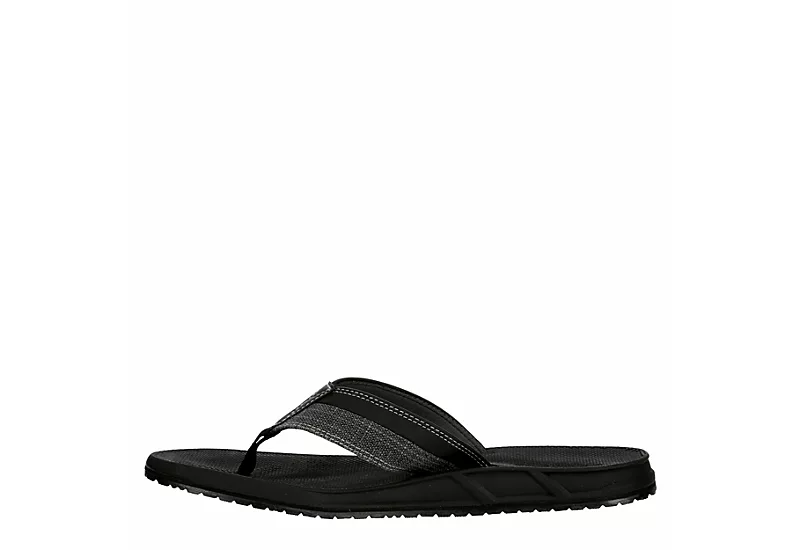 Day Five Mens Board Walk Flip Flop Sandal - Black - Image 4