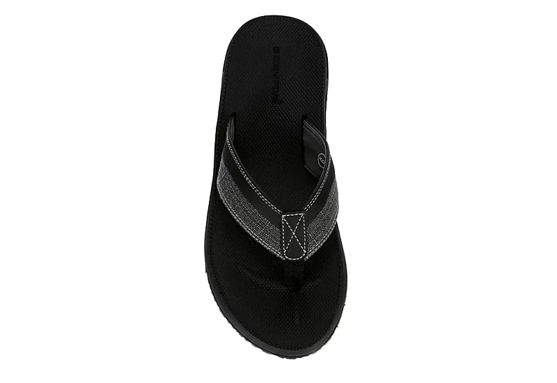 Day Five Mens Board Walk Flip Flop Sandal - Black - Image 6