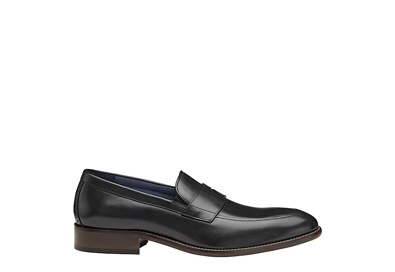 Johnston & Murphy Mens Stockton Penny Loafer Oxford - Black - Image 2