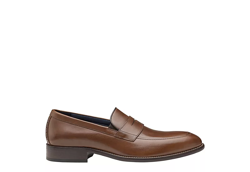 Johnston & Murphy Mens Stockton Penny Loafer Oxford - Dark Tan - Image 2
