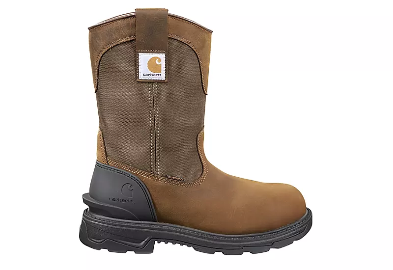 Carhartt Mens Ironwood Waterproof 11-inch Wellington Work Boot - Brown - Image 2