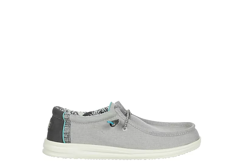 Heydude Mens Wally Slip On Sneaker - Grey - Image 2