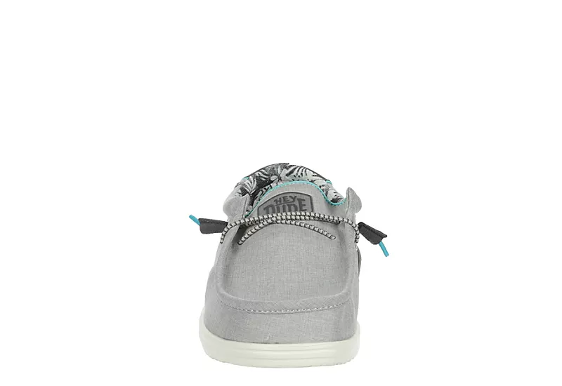 Heydude Mens Wally Slip On Sneaker - Grey - Image 3