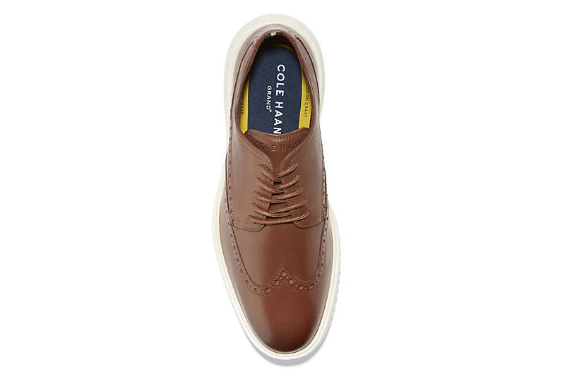 Cole Haan Mens Grand Wingtip Oxford - Tan - Image 5
