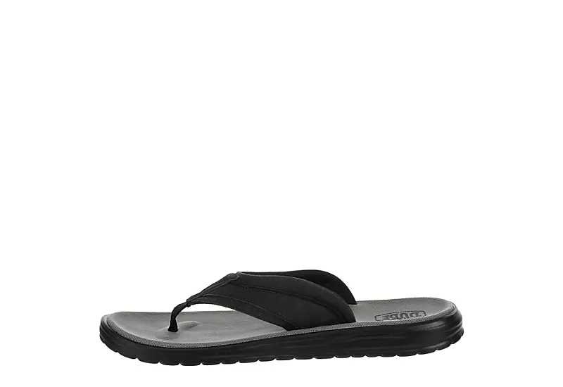 Heydude Mens Sami Flip Flop Sandal - Black - Image 4