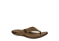 Franco Fortini Mens Newport Flip Flop Sandal - Tan