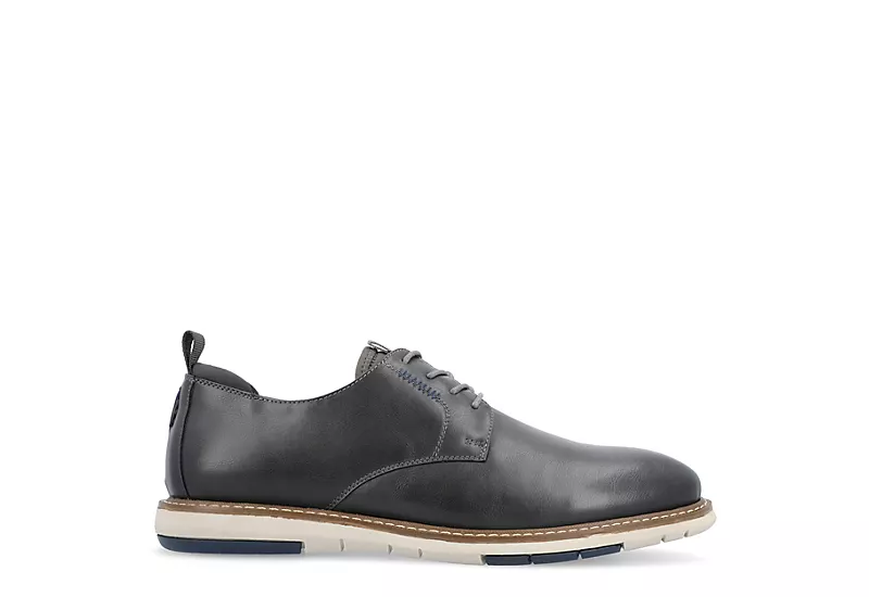 Vance Co Mens Thad Derby Oxford - Grey - Image 2