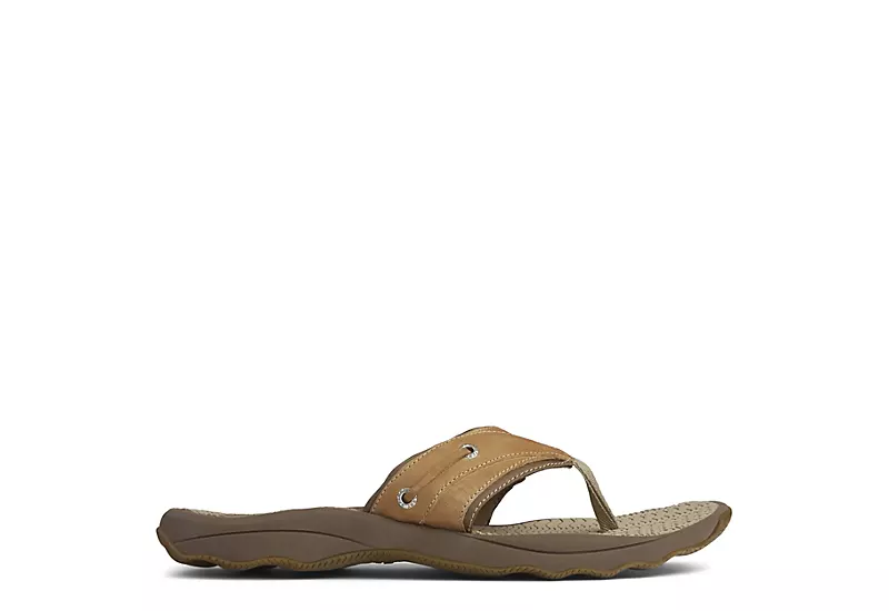 Sperry Mens Outer Banks Flip Flop Sandal - Tan - Image 2