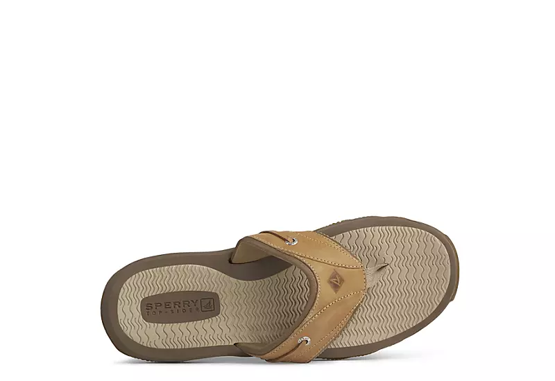 Sperry Mens Outer Banks Flip Flop Sandal - Tan - Image 5