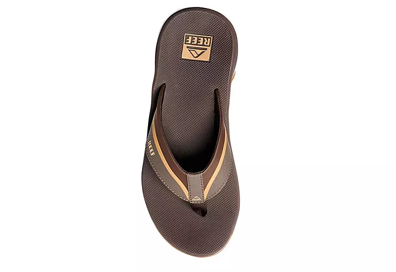 Reef Mens Anchor Flip Flop Sandal - Brown - Image 3