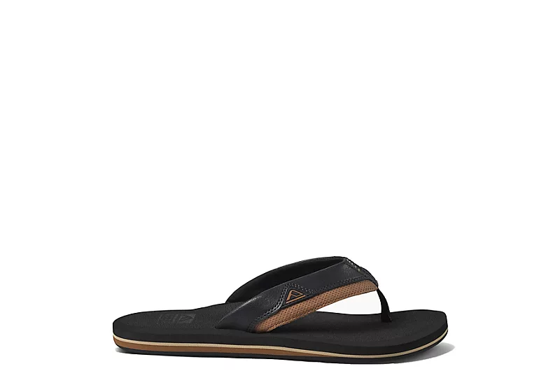 Reef Mens Cushion Dawn Flip Flop Sandal - Black - Image 2