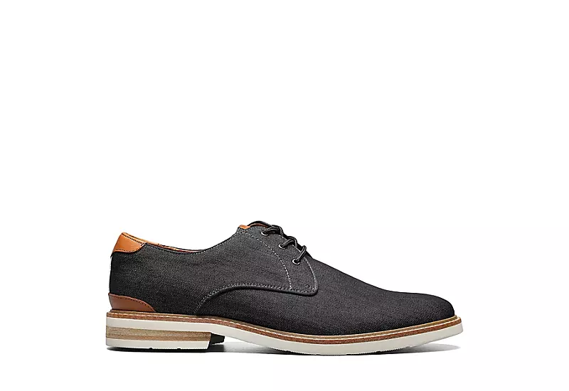Florsheim Mens Highland Canvas Plain Toe Oxford - Black - Image 2