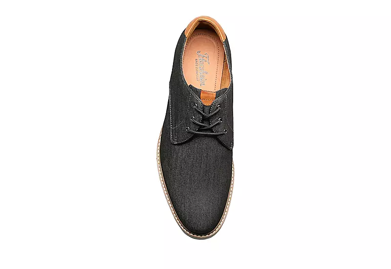 Florsheim Mens Highland Canvas Plain Toe Oxford - Black - Image 6