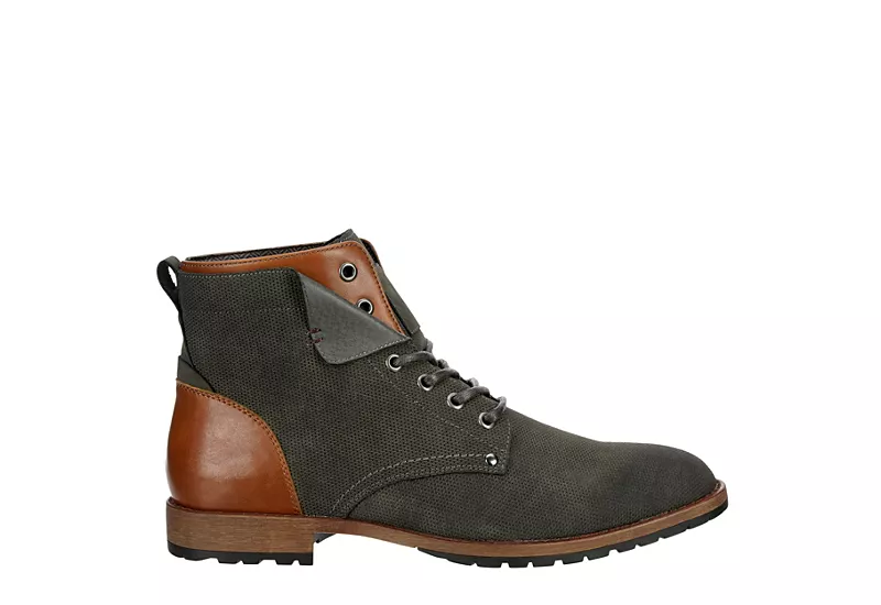 Restoration Mens Crush Lace-up Boot - Grey - Image 2