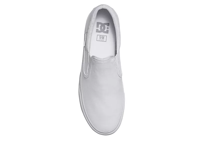 Dc Shoes Mens Trase Slip On Sneaker - White - Image 4