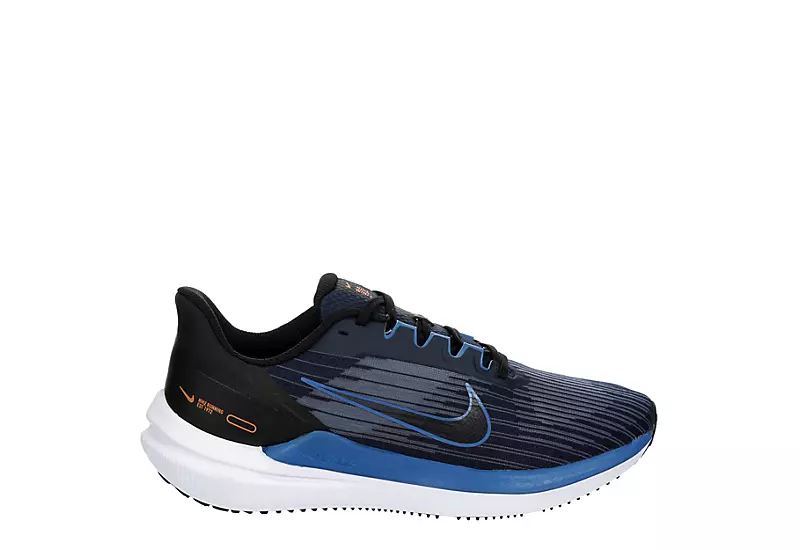 Nike Mens Air Winflo 9 Running Shoe - Navy - Image 2
