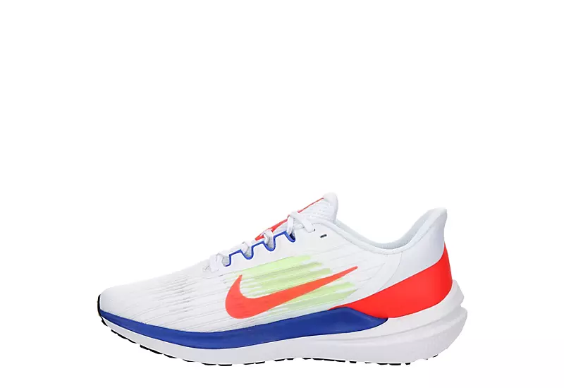 Nike Mens Air Winflo 9 Running Shoe - White - Image 4