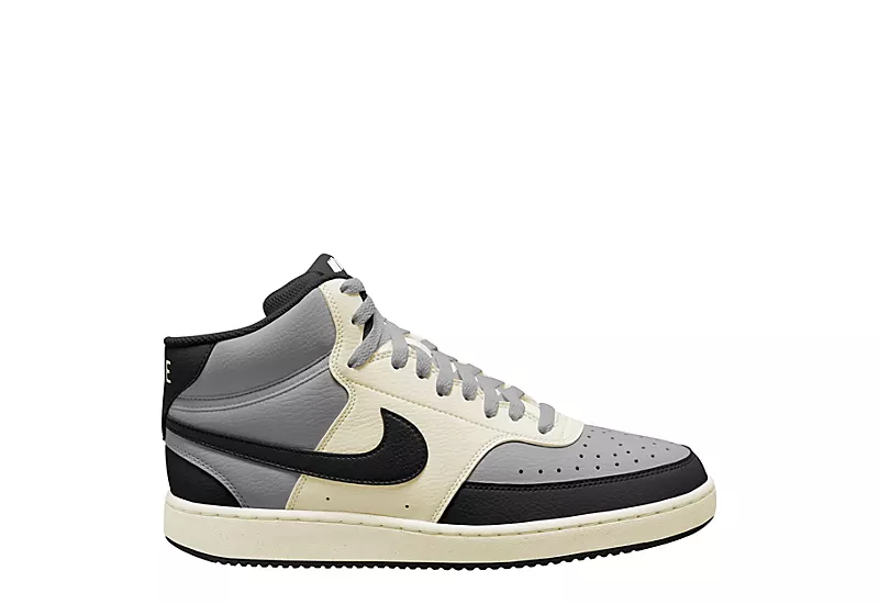 Nike Mens Court Vision Mid Sneaker - Grey