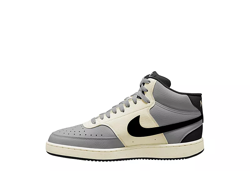 Nike Mens Court Vision Mid Sneaker - Grey - Image 3