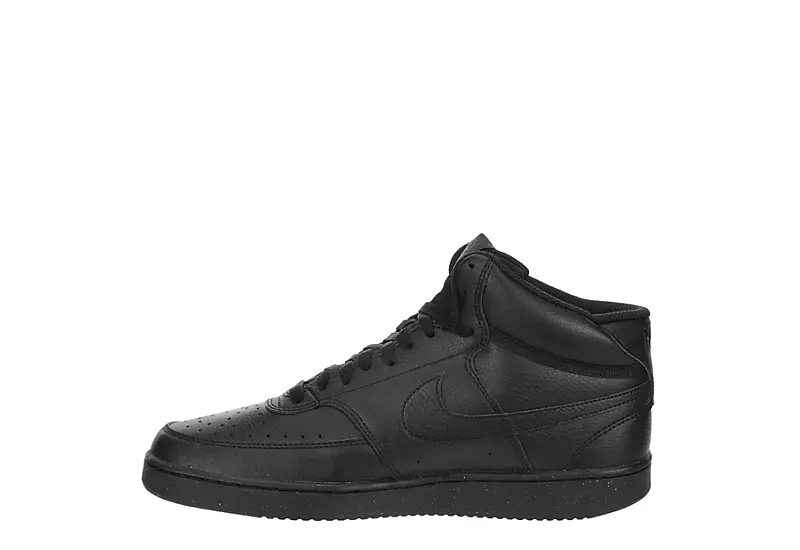 Nike Mens Court Vision Mid Sneaker - Black - Image 4
