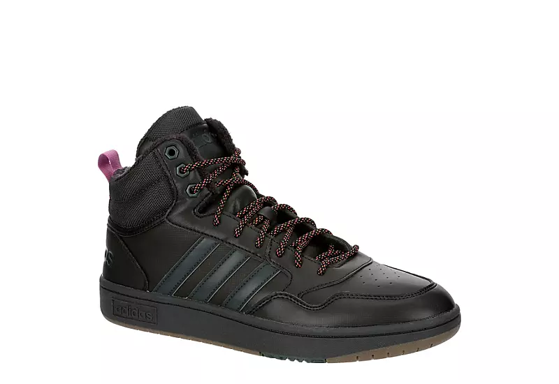 Adidas Mens Hoops 3.0 Mid Winter Sneaker - Black