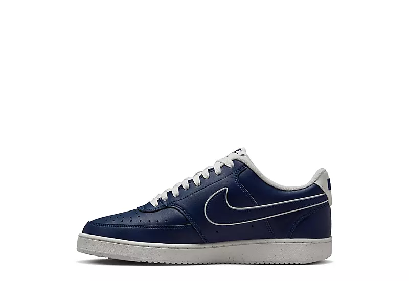 Nike Mens Court Vision Low Sneaker - Navy - Image 3