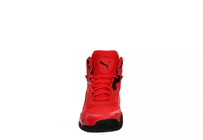Puma Mens Playmaker Pro Mid Basketball Shoe - Red - Image 3