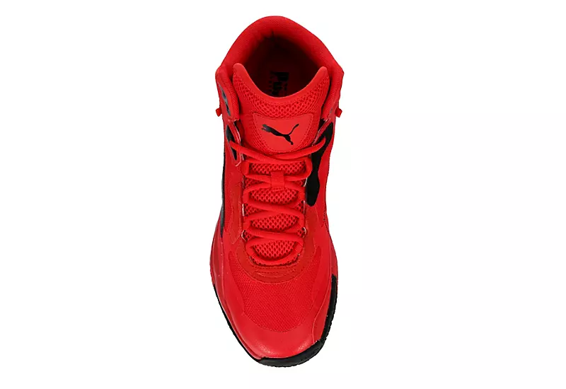 Puma Mens Playmaker Pro Mid Basketball Shoe - Red - Image 6