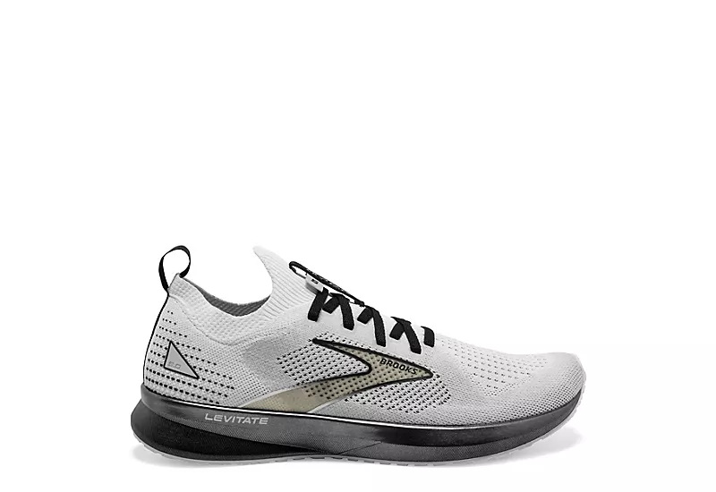 Brooks Mens Levitate 5 Running Shoe - White - Image 2