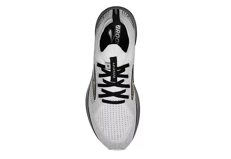 Brooks Mens Levitate 5 Running Shoe - White - Image 4