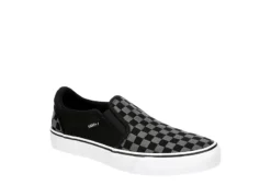Vans Mens Asher Deluxe Slip On Sneaker - Black