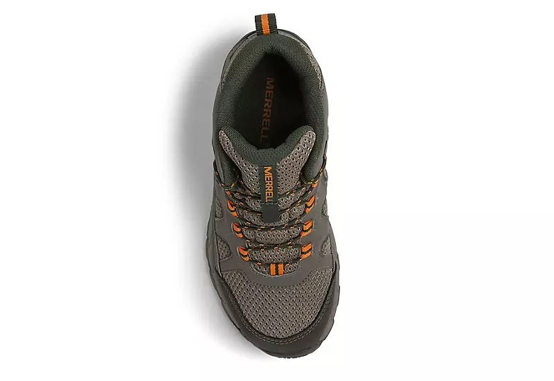Merrell Boys Oakcreek Mid Hiking Shoe - Brown - Image 4