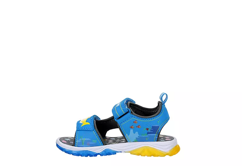Nickelodeon Boys Infant Baby Shark Light Up Sandal - Blue - Image 4