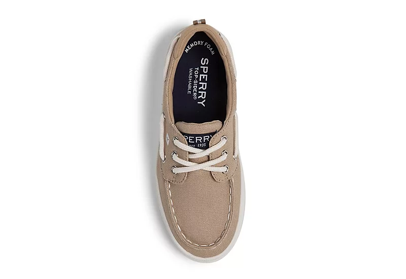 Sperry Boys Sea Ketch Washable Boat Shoe - Khaki - Image 3