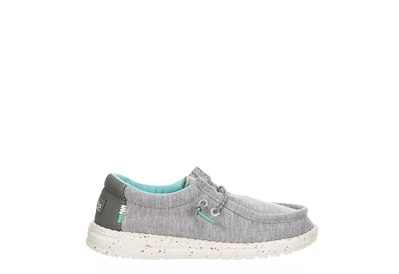 Heydude Boys Wally Youth Slip On Sneaker - Grey - Image 2