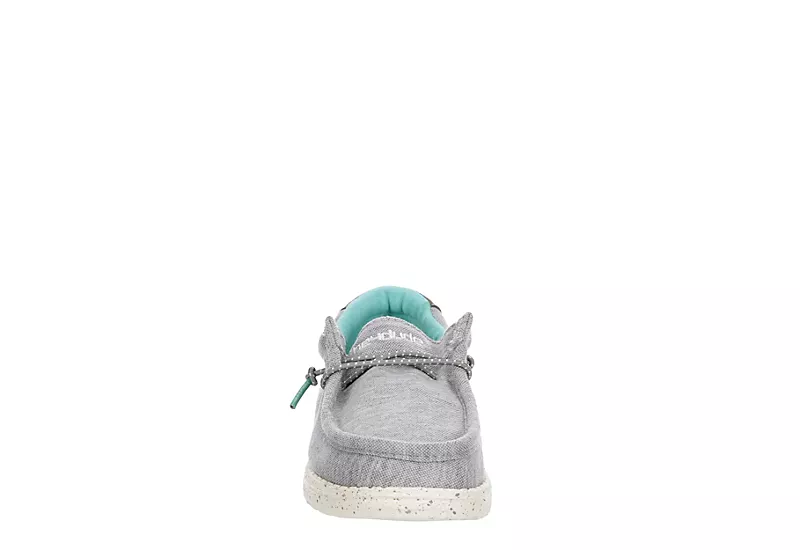 Heydude Boys Wally Youth Slip On Sneaker - Grey - Image 3