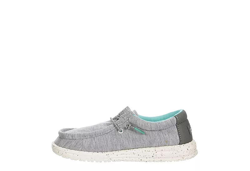 Heydude Boys Wally Youth Slip On Sneaker - Grey - Image 4