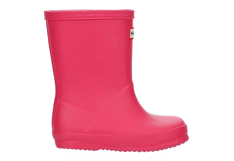 Hunter Boots Llc Girls Infant Original First Classic Rain Boot - Pink - Image 2