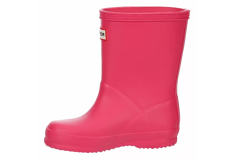 Hunter Boots Llc Girls Infant Original First Classic Rain Boot - Pink - Image 4