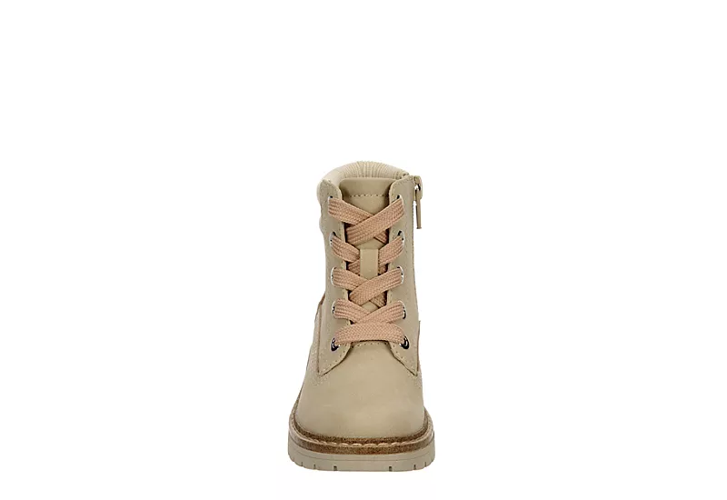 Cupcake Couture Girls Infant Lil Lexi Lace-up Boot - Beige - Image 3