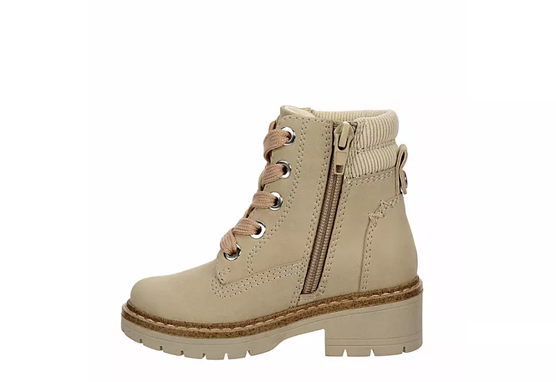 Cupcake Couture Girls Infant Lil Lexi Lace-up Boot - Beige - Image 4