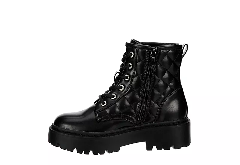 Madden Girl Girls Jrozzie Combat Boot - Black - Image 4