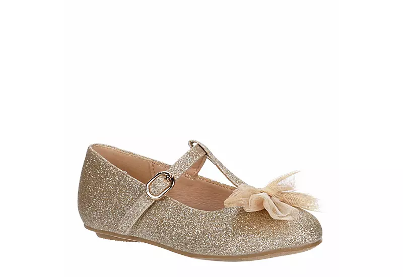 Cupcake Couture Girls Infant Bowtiful Flat - Gold