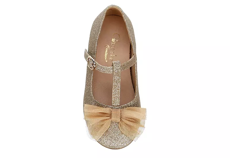 Cupcake Couture Girls Infant Bowtiful Flat - Gold - Image 6