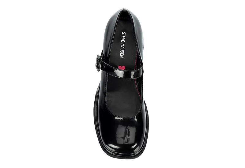 Steve Madden Girls Jkitty Mary Jane Dress Shoe - Black - Image 6