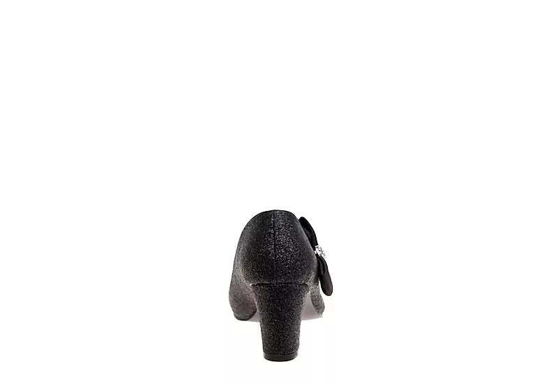 Badgley Mischka Girls Bownus Dress Shoe - Black - Image 5