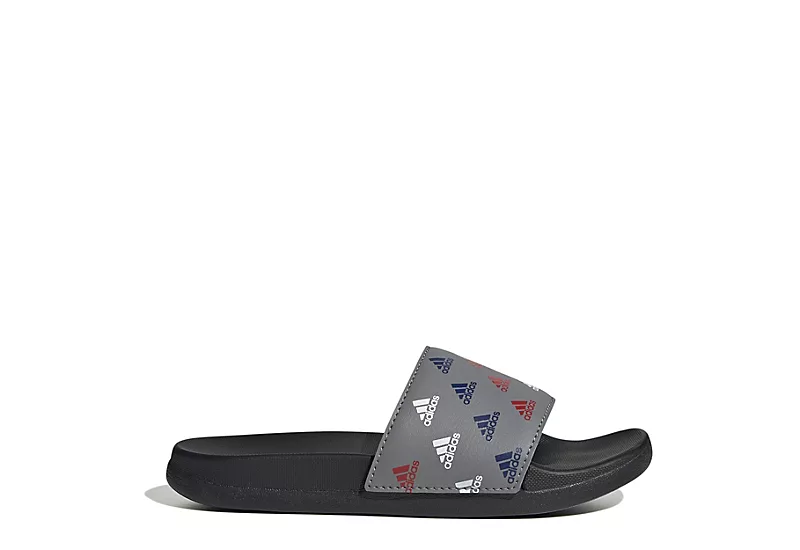 Adidas Boys Adilette Comfort Slide Sandal - Grey - Image 2