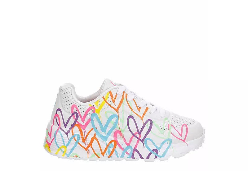 Skechers Girls Uno Lite Sneaker - White - Image 2