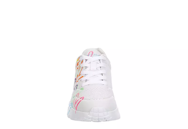 Skechers Girls Uno Lite Sneaker - White - Image 3