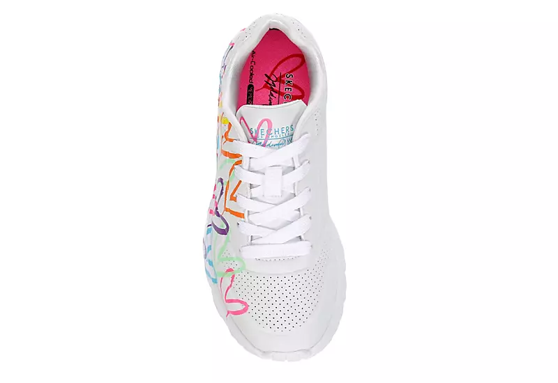 Skechers Girls Uno Lite Sneaker - White - Image 6